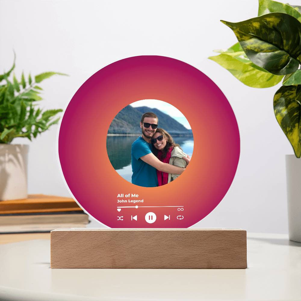 Personalized Photo Record | LED Acrylic Plaque