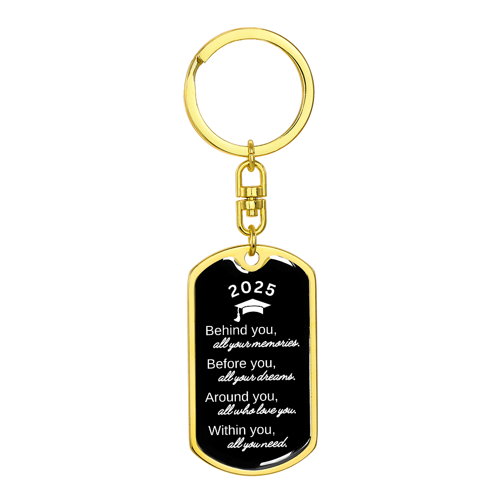 Graduation 2025 Dog Tag Keychain