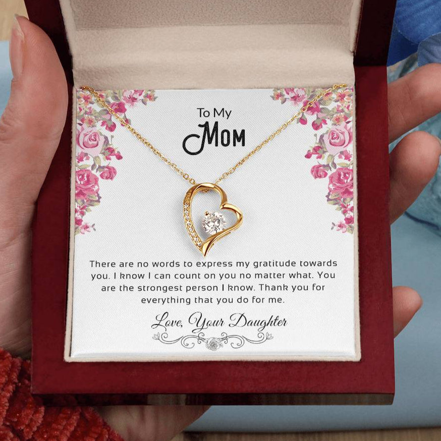 To My Mom | Thank You For Everything | Forever Love Necklace