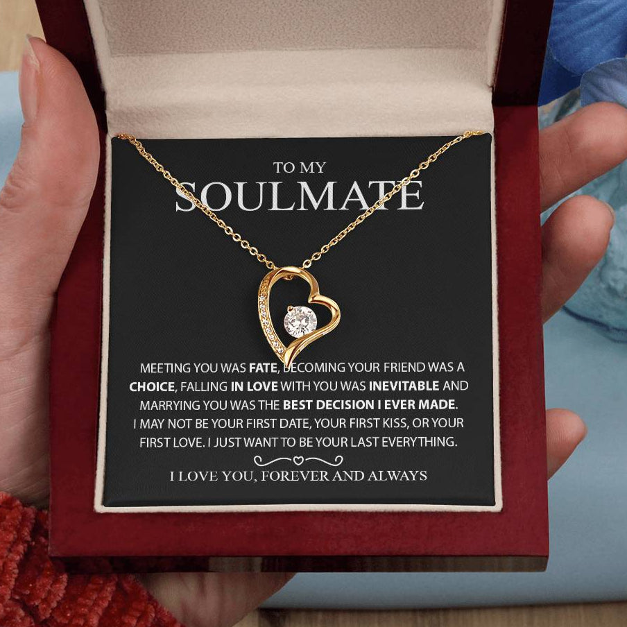 To My Soulmate | Meeting You Was Fate | Forever Love Necklace