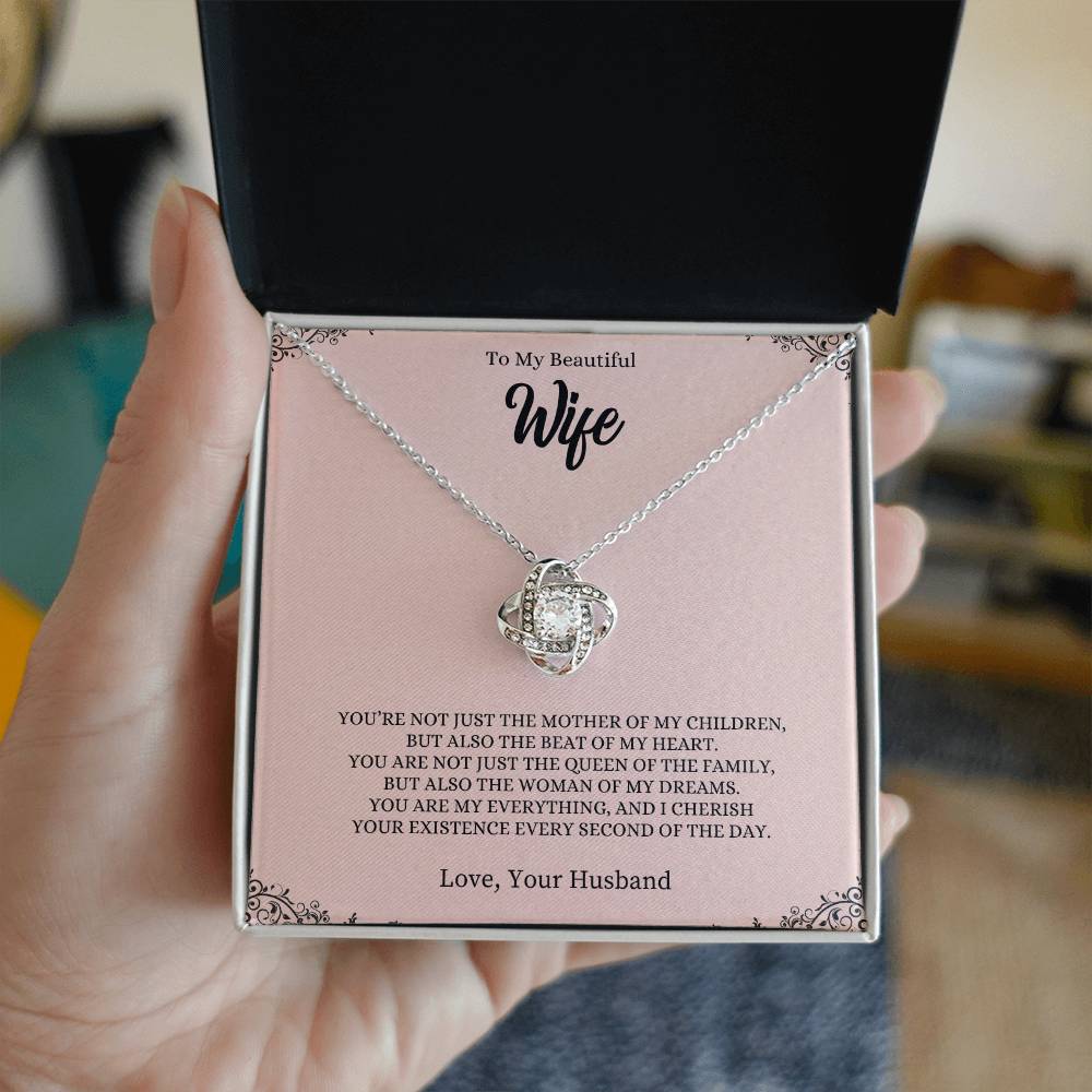 To My Beautiful Wife | My Everything | Love Knot Necklace