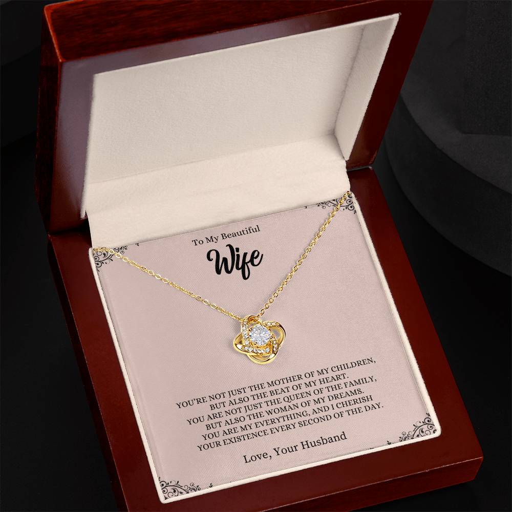 To My Beautiful Wife | My Everything | Love Knot Necklace