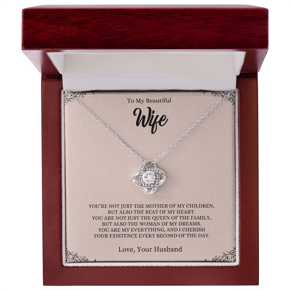 To My Beautiful Wife | My Everything | Love Knot Necklace