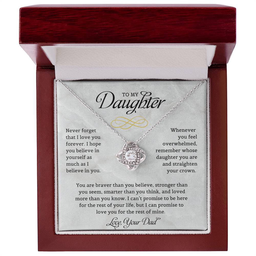 To My Daughter | Never Forget I Love You | Love Knot Necklace
