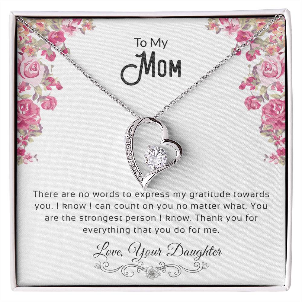 To My Mom | Thank You For Everything | Forever Love Necklace