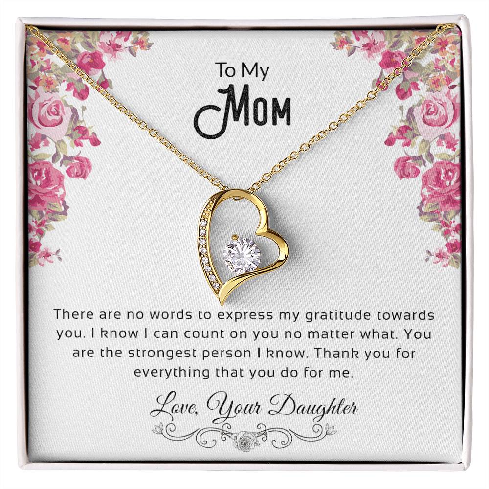 To My Mom | Thank You For Everything | Forever Love Necklace
