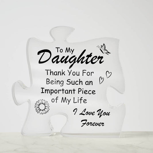 Important Piece Acrylic Puzzle Plaque