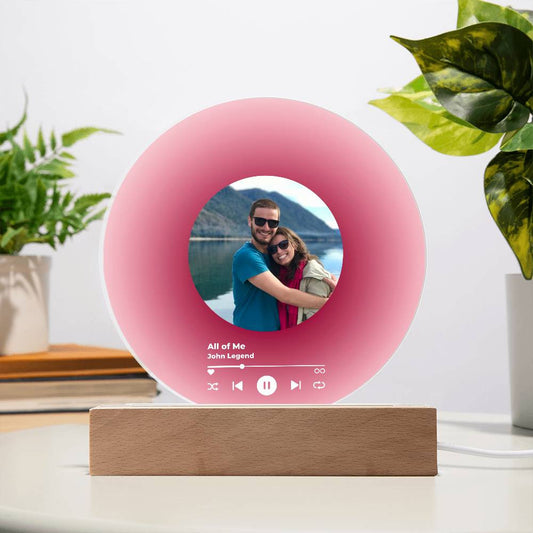 Personalized Photo Record | LED Acrylic Plaque