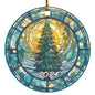 2024 Faux Stained Glass Tree Acrylic Ornaments