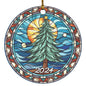 2024 Faux Stained Glass Tree Acrylic Ornaments