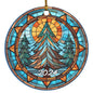 2024 Faux Stained Glass Tree Acrylic Ornaments