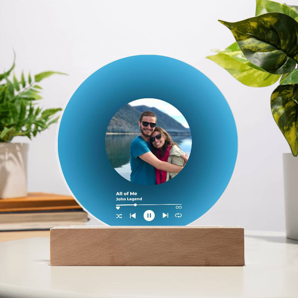 Personalized Photo Record | LED Acrylic Plaque