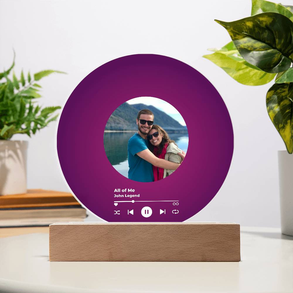 Personalized Photo Record | LED Acrylic Plaque