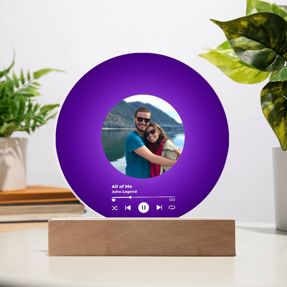 Personalized Photo Record | LED Acrylic Plaque