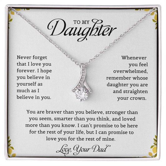 To My Daughter | Never Forget I Love You | Alluring Beauty Necklace