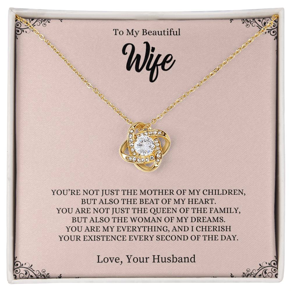 To My Beautiful Wife | My Everything | Love Knot Necklace