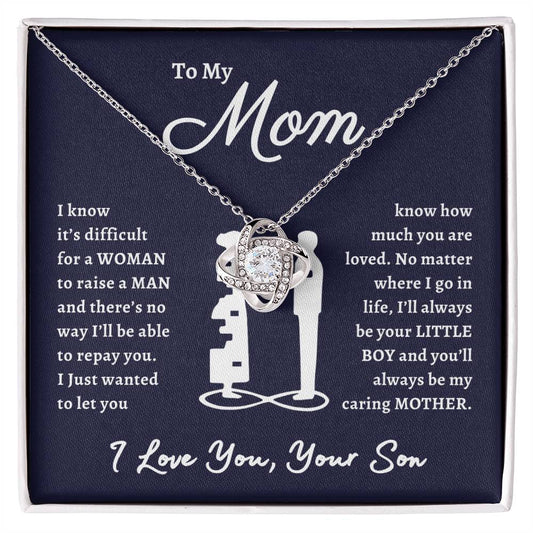 To My Mom | Raising a Man | Love Knot Necklace
