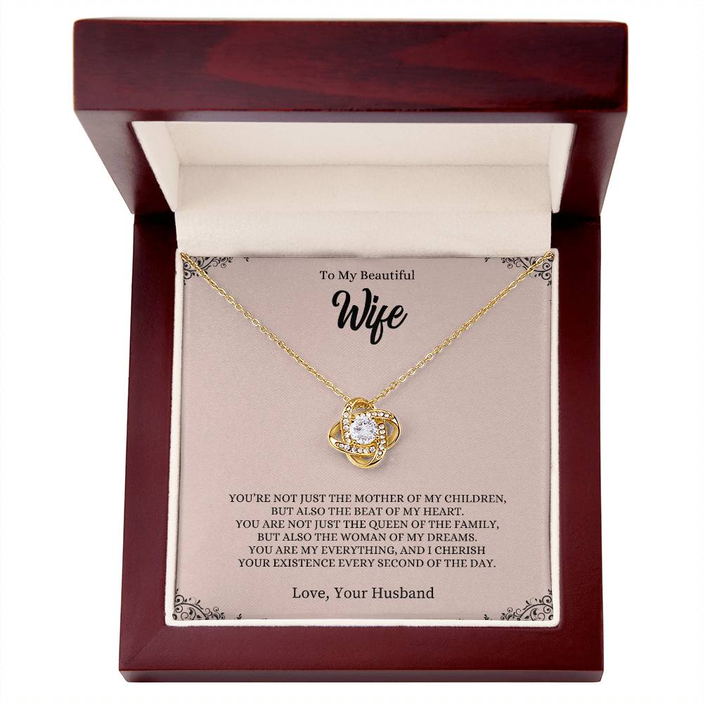 To My Beautiful Wife | My Everything | Love Knot Necklace
